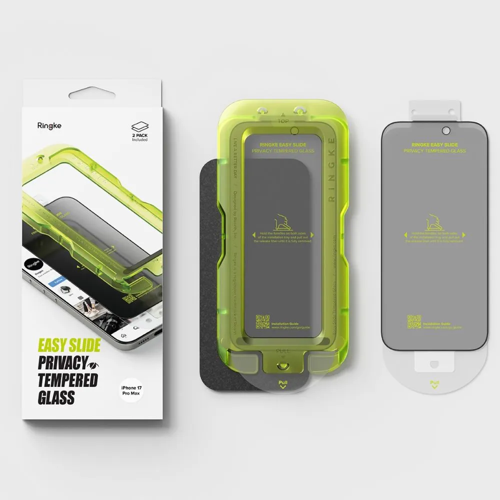 Apple iPhone 17 Pro aizsargstikls  RINGKE EASY SLIDE 2-PACK PRIVACY