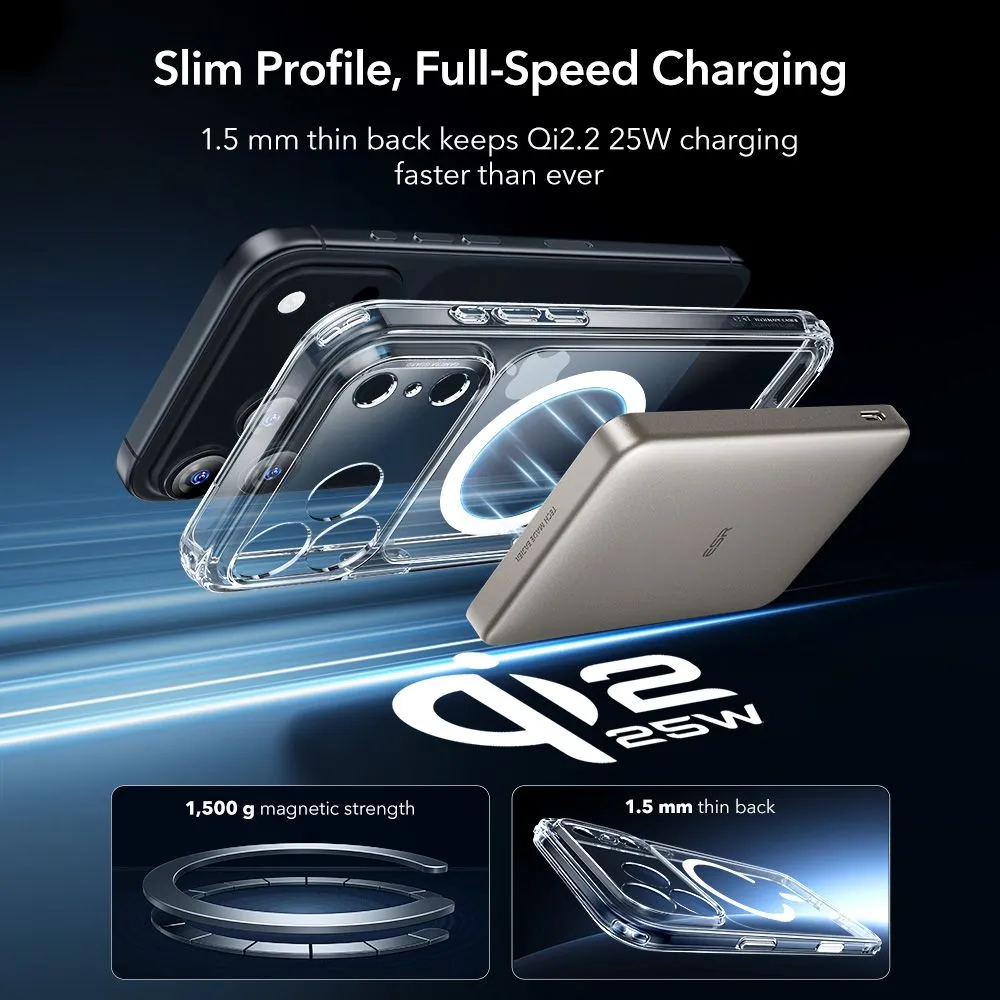 Apple iPhone 17 Pro skal transparent ESR CLASSIC HYBRID MAGSAFE & TEMPERED GLASS