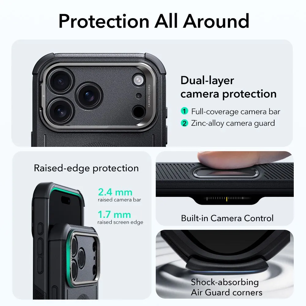 Apple iPhone 17 Pro skal svart ESR CYBER KICKSTAND MAGSAFE