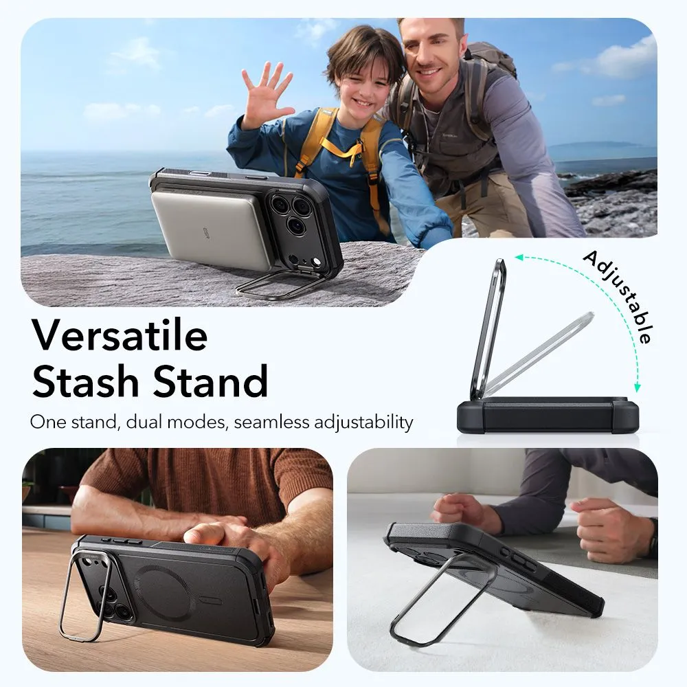 Apple iPhone 17 Pro skal svart ESR CYBER KICKSTAND MAGSAFE