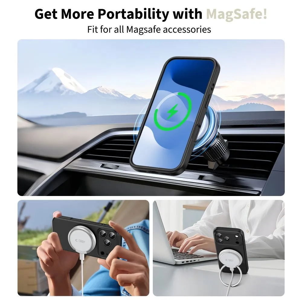 Apple iPhone 17 Pro skal svart TECH-PROTECT SILICONE MAGSAFE