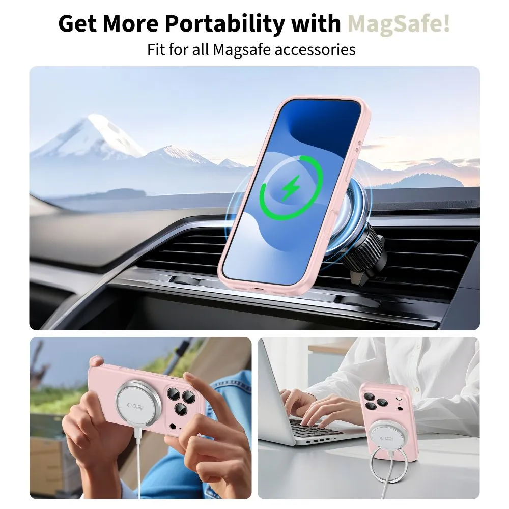 Apple iPhone 17 Pro case Pink TECH-PROTECT SILICONE MAGSAFE