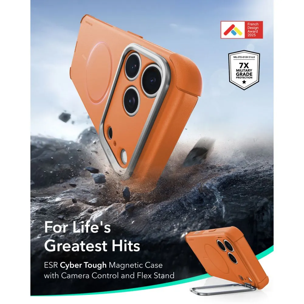 Apple iPhone 17 Pro Telefona vāciņš  ESR CYBER TOUGH KICKSTAND MAGSAFE