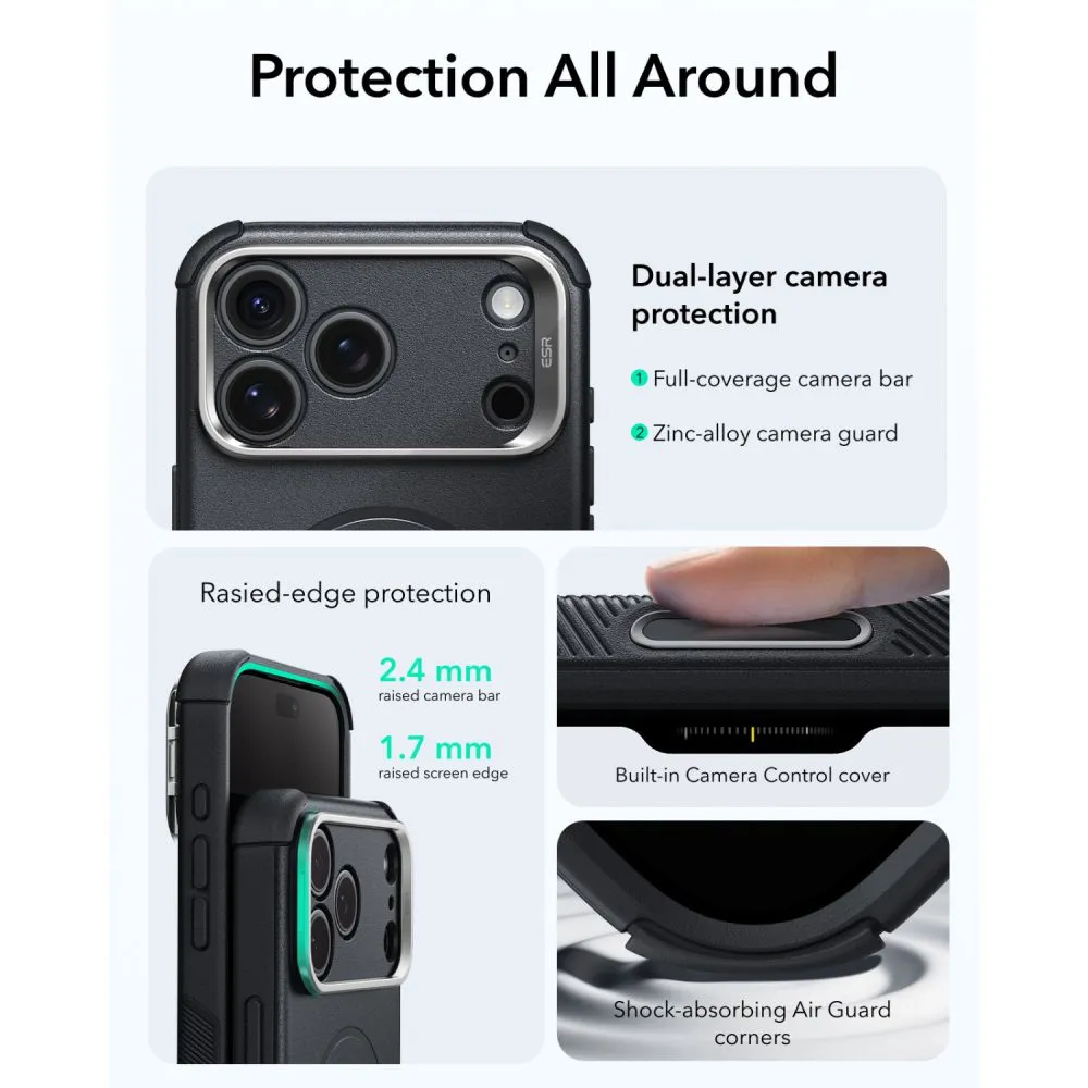 Apple iPhone 17 Pro Telefona vāciņš  ESR CYBER TOUGH KICKSTAND MAGSAFE
