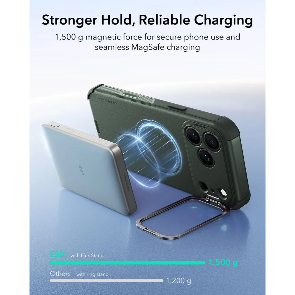 Apple iPhone 17 Pro skal grön ESR CYBER TOUGH KICKSTAND MAGSAFE