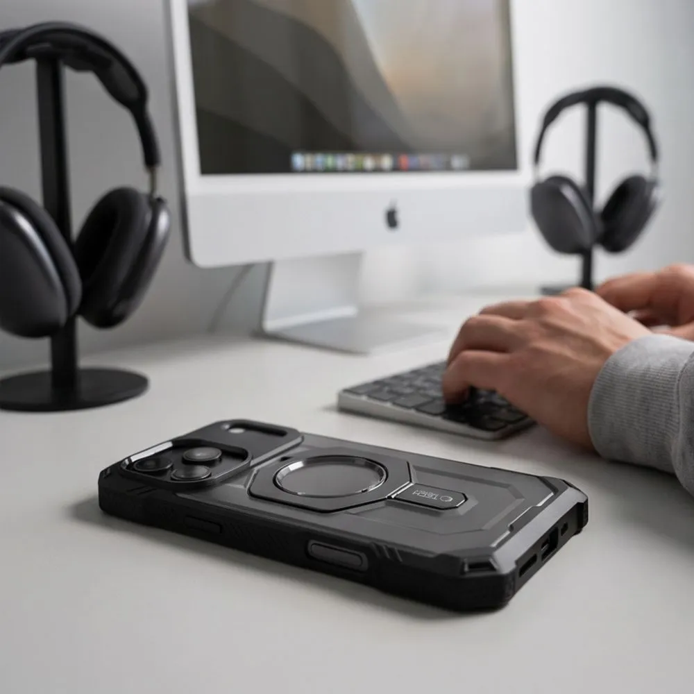 Apple iPhone 17 Pro Telefona vāciņš melns TECH-PROTECT MAGFORCE MAGSAFE