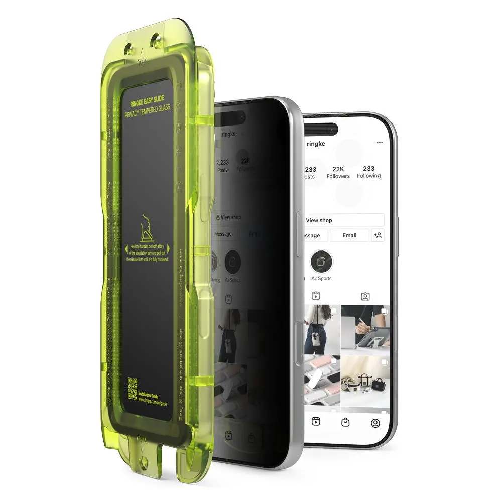 Apple iPhone 17 Pro aizsargstikls  RINGKE EASY SLIDE 2-PACK PRIVACY