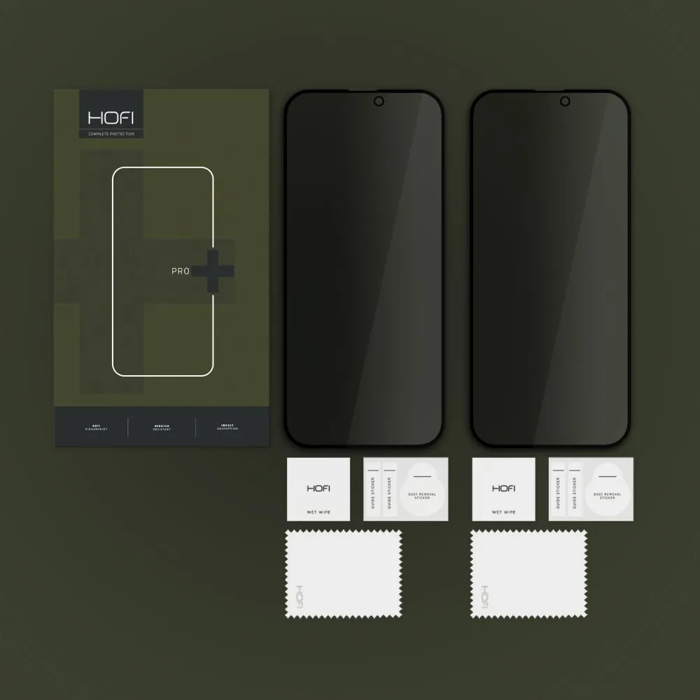 Apple iPhone 17 Pro Aizsargstikls  HOFI ANTI SPY GLASS PRO+ 2-PACK