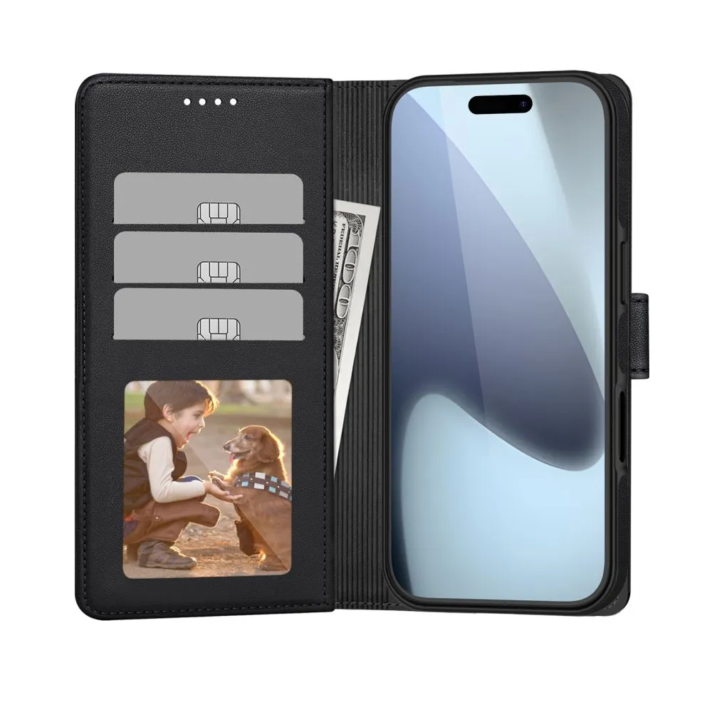 Apple iPhone 17 Pro fodral svart TECH-PROTECT WALLET MAGSAFE