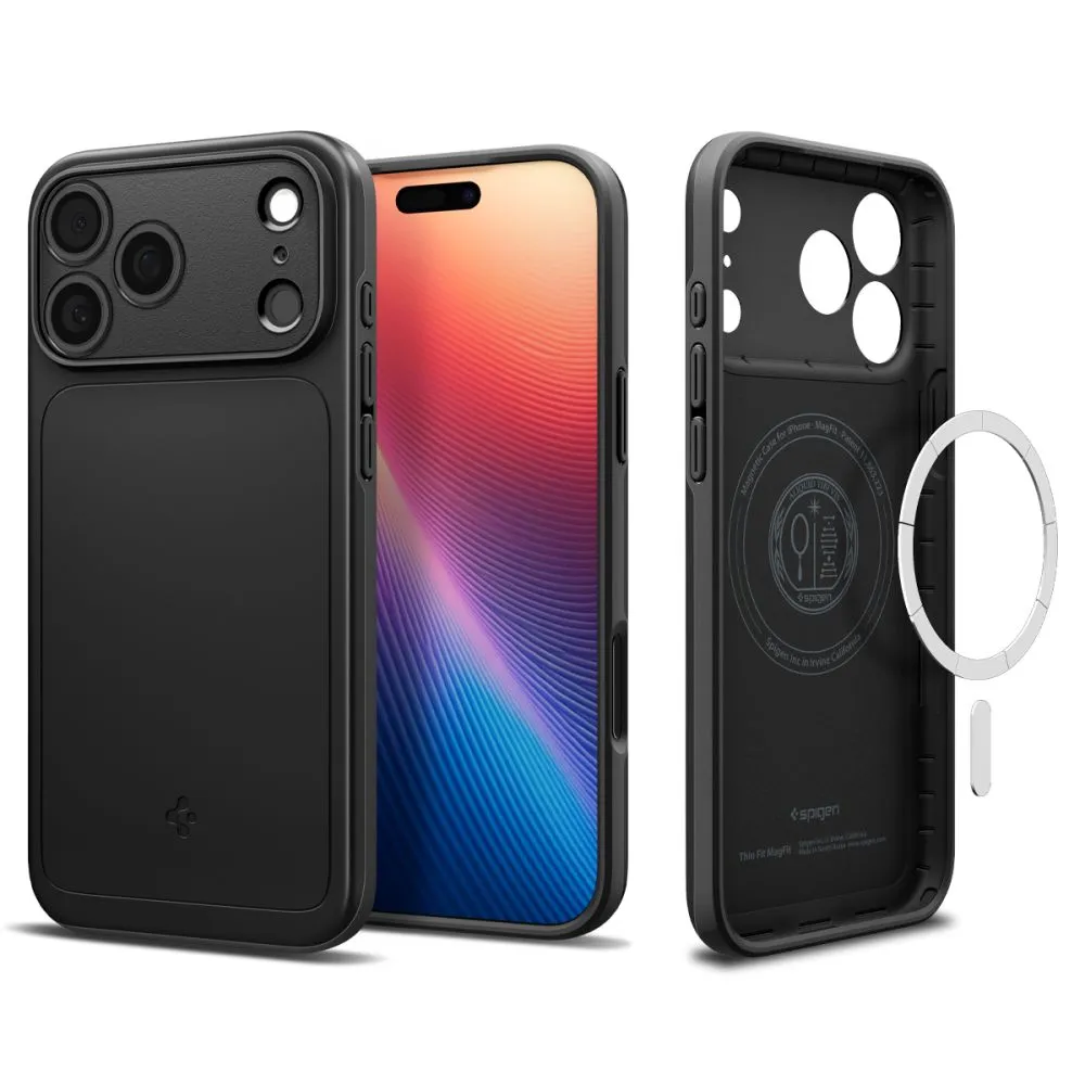 Apple iPhone 17 Pro vāciņš melns SPIGEN THIN FIT MAG MAGSAFE