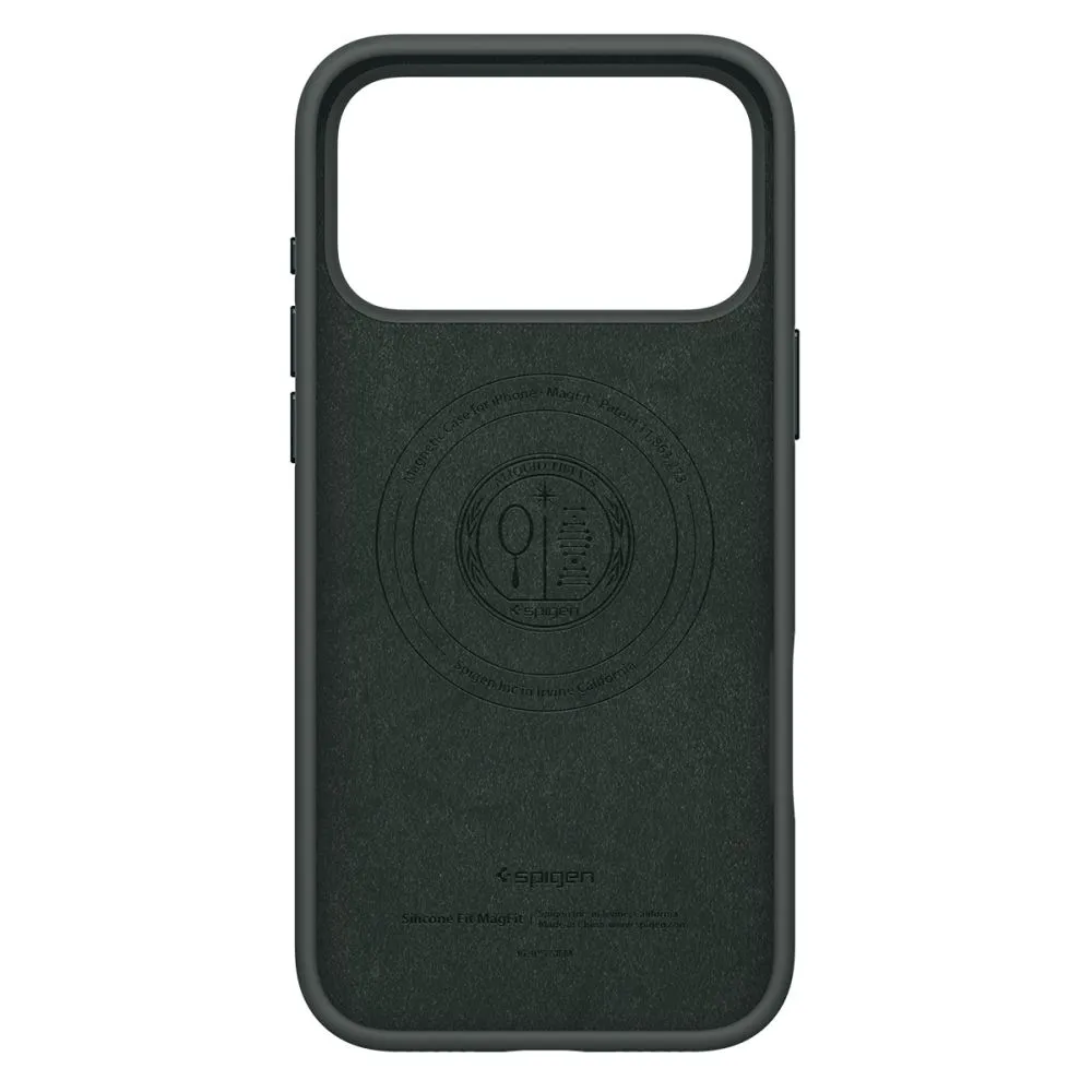 Apple iPhone 17 Pro skal grön SPIGEN SILICONE FIT MAG MAGSAFE