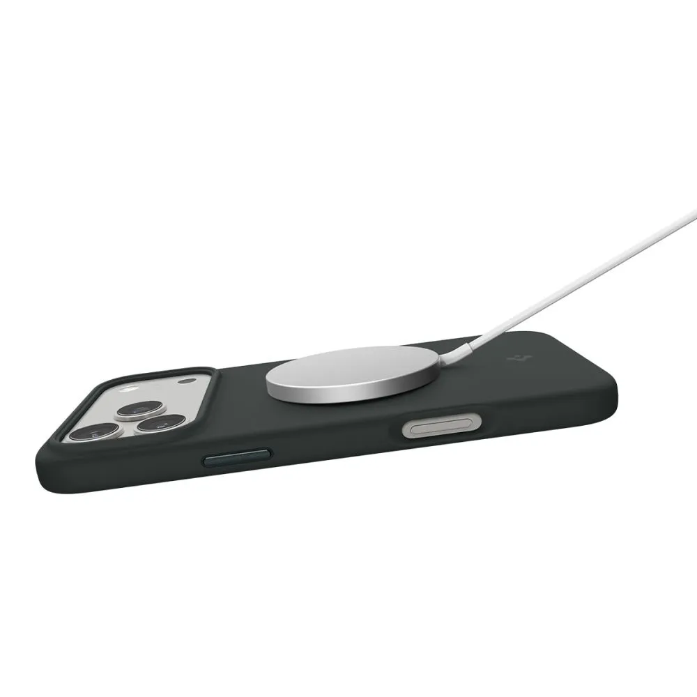 Apple iPhone 17 Pro skal grön SPIGEN SILICONE FIT MAG MAGSAFE