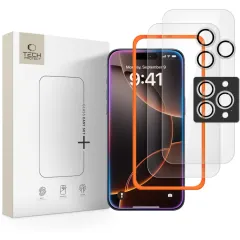 iPhone iPhone 17 Pro aizsargstikls TECH-PROTECT EASY SET+ 3-PACK Apple iPhone 17 Pro