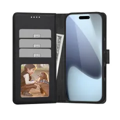 Apple iPhone 17 Pro fodral svart TECH-PROTECT WALLET MAGSAFE