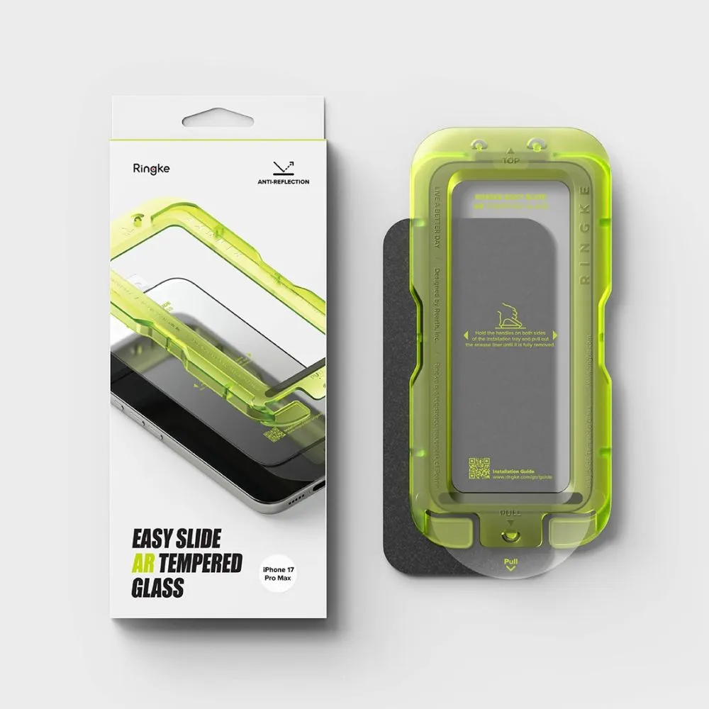 Apple iPhone 17 Pro Max Aizsargstikls  RINGKE EASY SLIDE ANTI REFLECTIVE TEMPERED GLASS