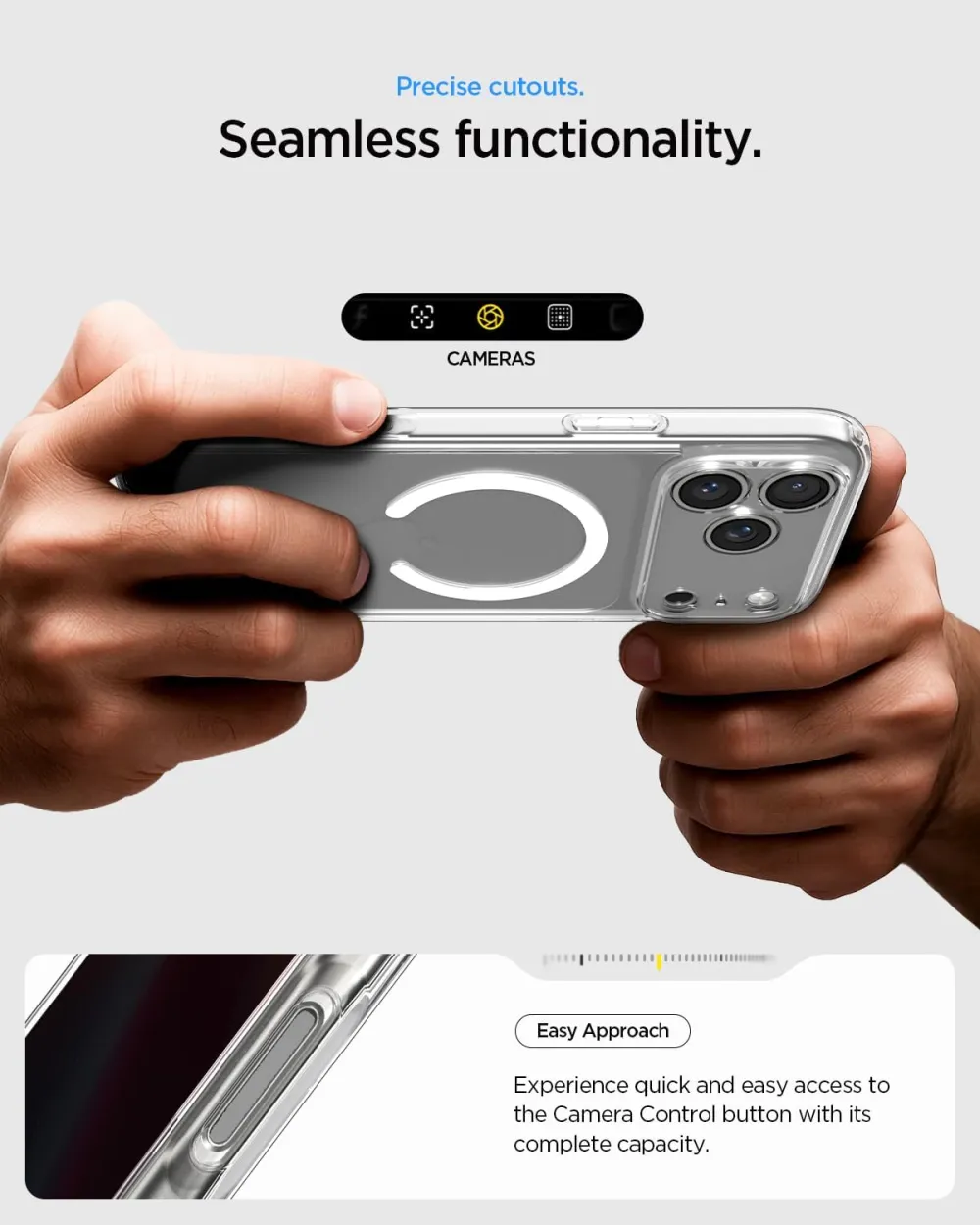 Apple iPhone 17 Pro Max suojakuori läpinäkyvä SPIGEN ULTRA HYBRID MAG MAGSAFE