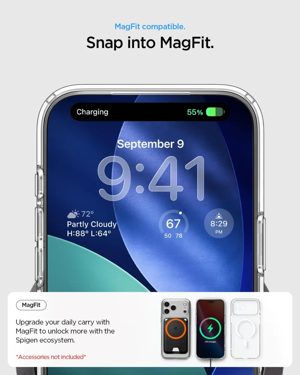 Apple iPhone 17 Pro Max suojakuori läpinäkyvä SPIGEN ULTRA HYBRID MAG MAGSAFE