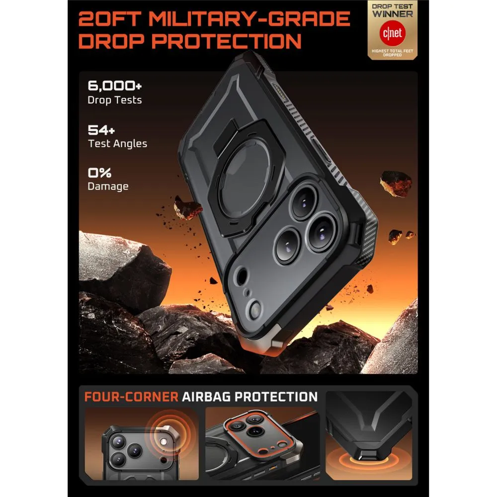 Apple iPhone 17 Pro Max suojakuori musta SUPCASE UB GRIP MAG MAGSAFE