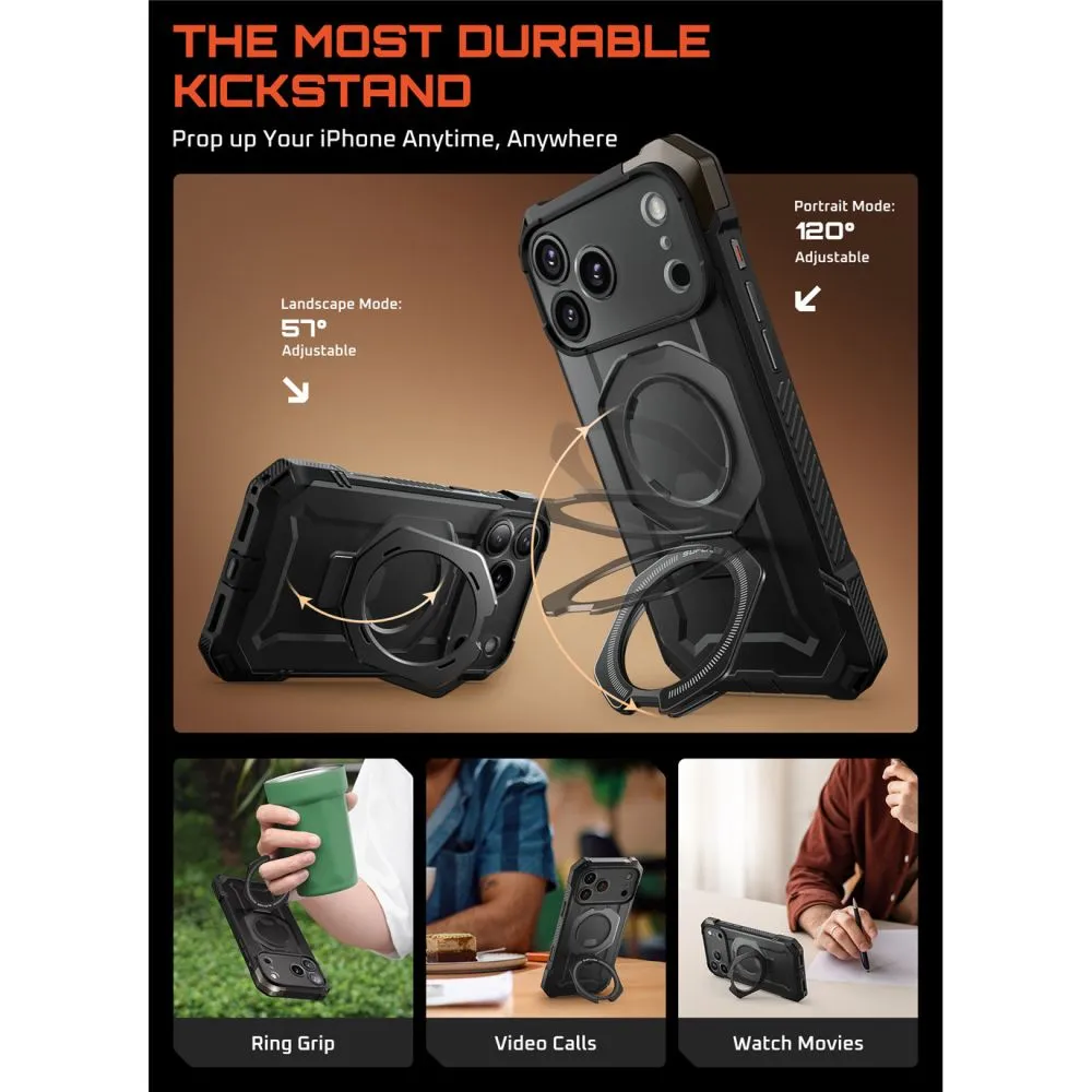 Apple iPhone 17 Pro Max suojakuori musta SUPCASE UB GRIP MAG MAGSAFE
