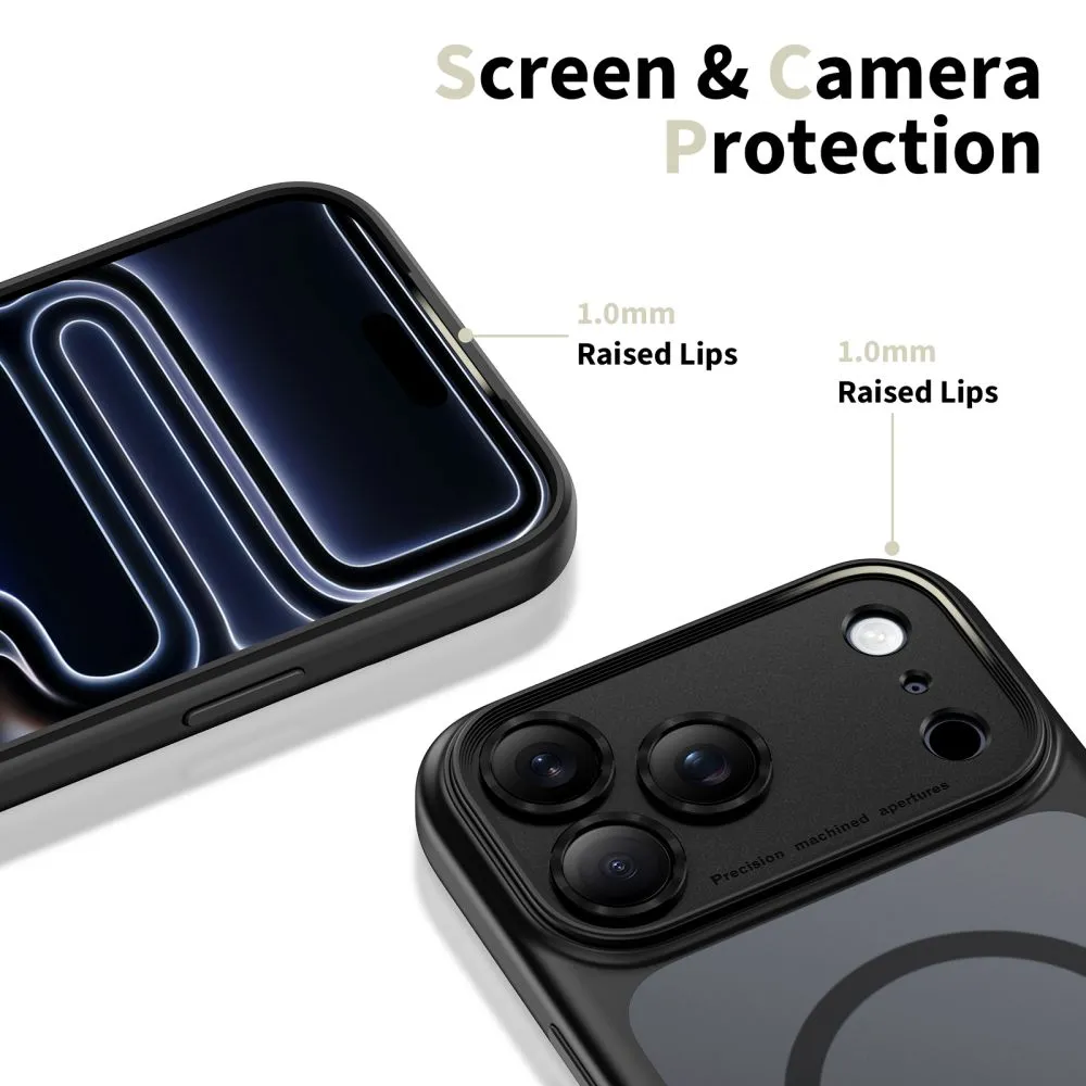 Apple iPhone 17 Pro Max suojakuori musta TECH-PROTECT MAGPEAK MAGSAFE CC