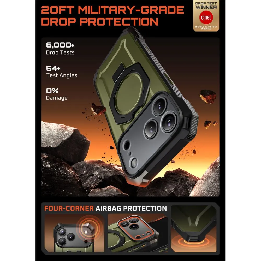 Apple iPhone 17 Pro Max suojakuori vihreä SUPCASE UB GRIP MAG MAGSAFE