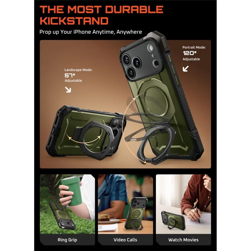 Apple iPhone 17 Pro Max suojakuori vihreä SUPCASE UB GRIP MAG MAGSAFE