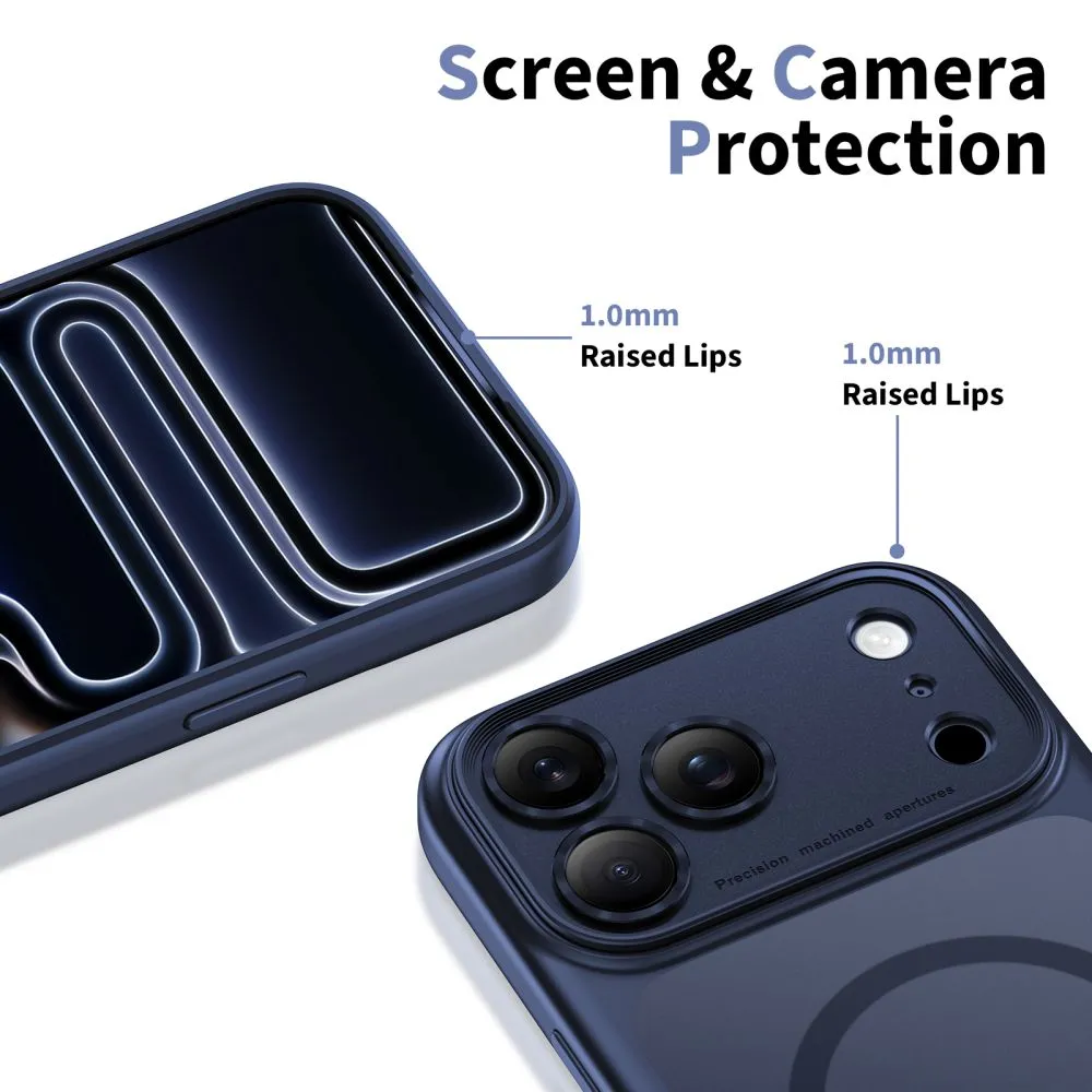 Apple iPhone 17 Pro Max suojakuori sininen TECH-PROTECT MAGPEAK MAGSAFE CC
