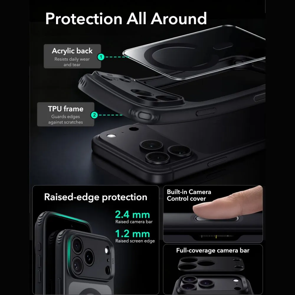 Apple iPhone 17 Pro Max Telefona vāciņš  ESR CLASSIC HYBRID MAGSAFE and TEMPERED GLASS