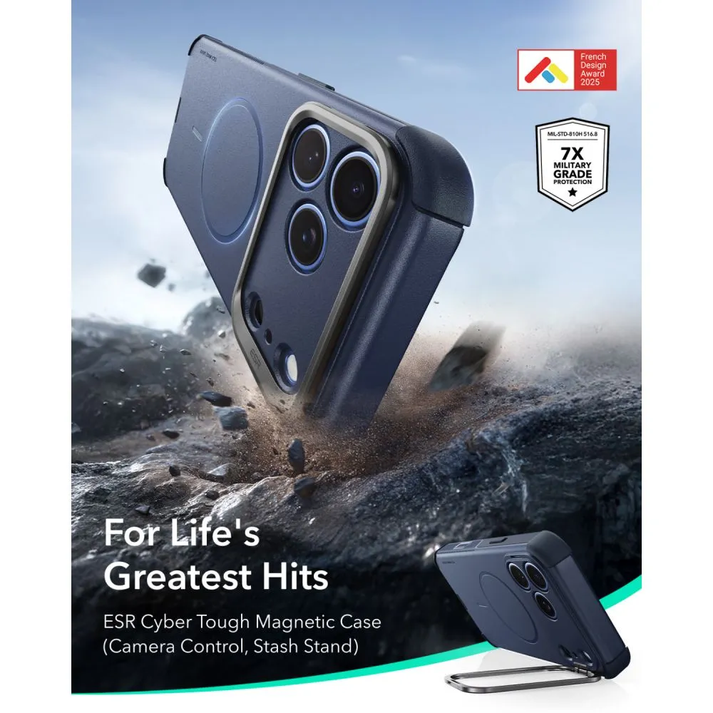 Apple iPhone 17 Pro Max Telefona vāciņš  ESR CYBER TOUGH KICKSTAND MAGSAFE