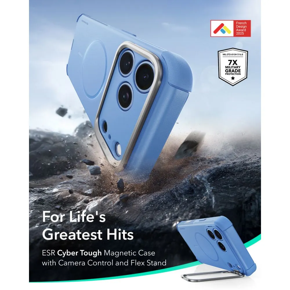 Apple iPhone 17 Pro Max Telefona vāciņš  ESR CYBER TOUGH KICKSTAND MAGSAFE