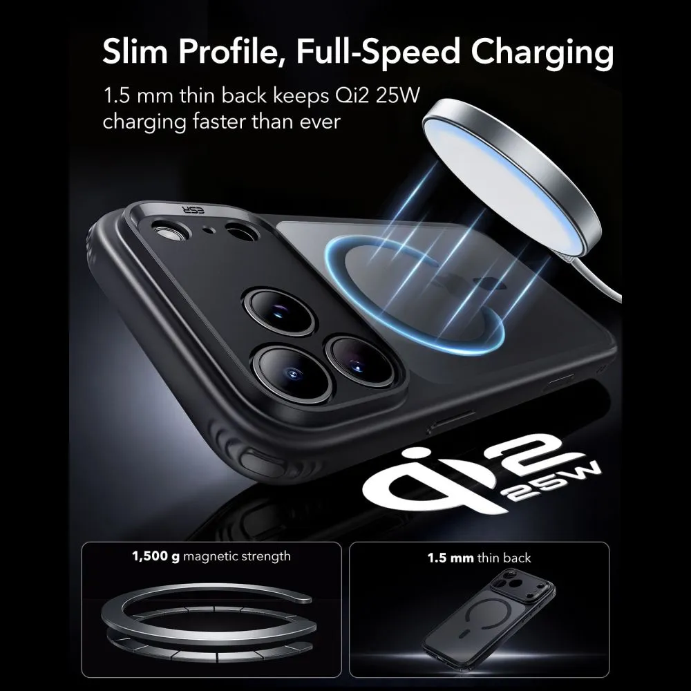 Apple iPhone 17 Pro Max skal svart ESR CLASSIC HYBRID MAGSAFE