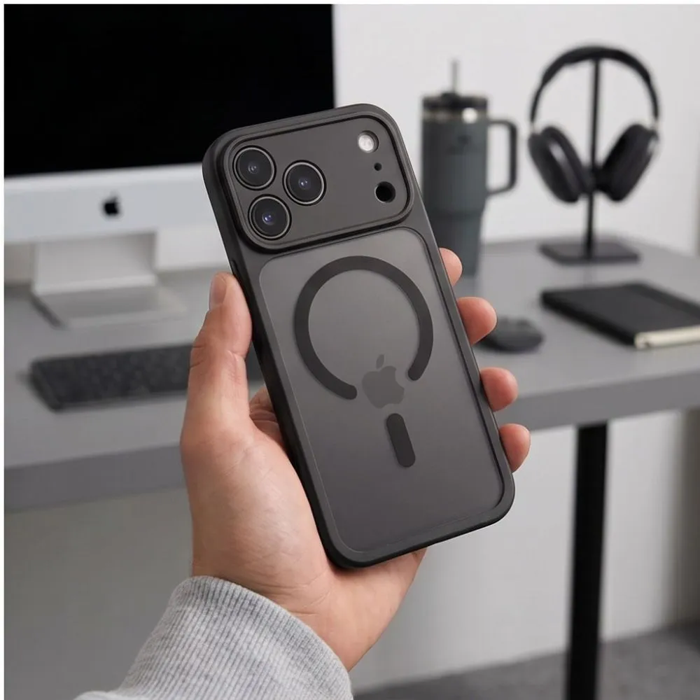 Apple iPhone 17 Pro Max Telefona vāciņš melns TECH-PROTECT BASICMAG MAGSAFE
