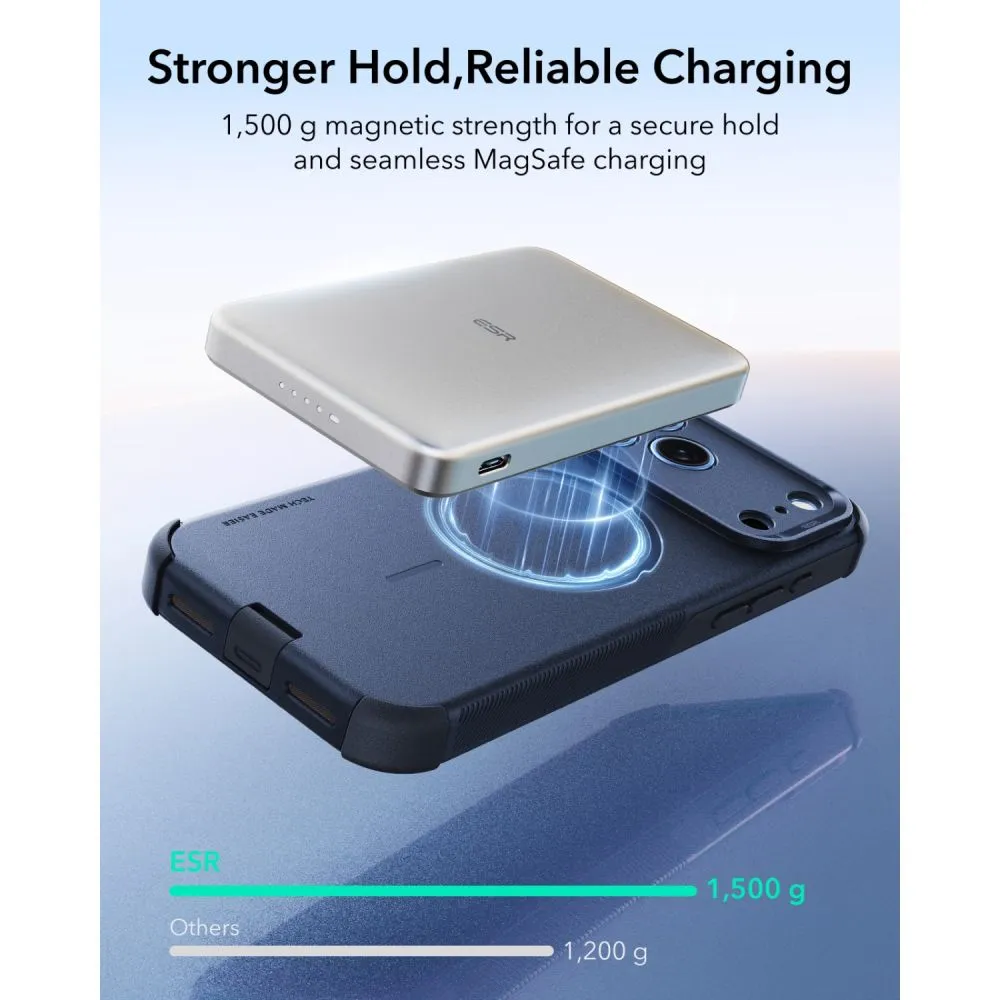 Apple iPhone 17 Pro Max Telefona vāciņš ziloņkaula balts ESR CYBER TOUGH MAGSAFE