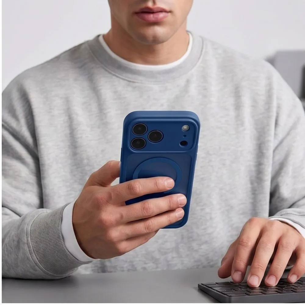 Apple iPhone 17 Pro Max Telefona vāciņš zils TECH-PROTECT BASICMAG MAGSAFE