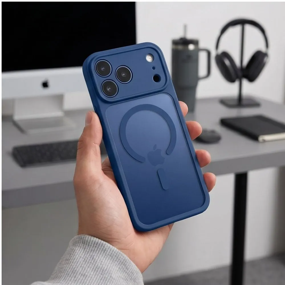 Apple iPhone 17 Pro Max Telefona vāciņš zils TECH-PROTECT BASICMAG MAGSAFE