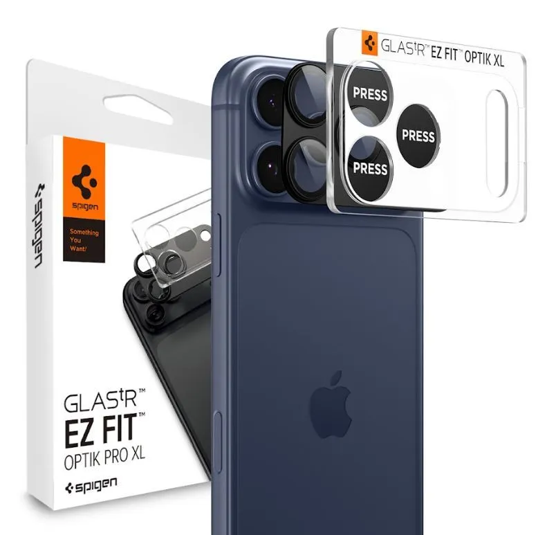 Apple iPhone 17 Pro Max skärmskydd SPIGEN OPTIK PRO XL GLAS.TR ”EZ FIT” CAMERA PROTECTOR