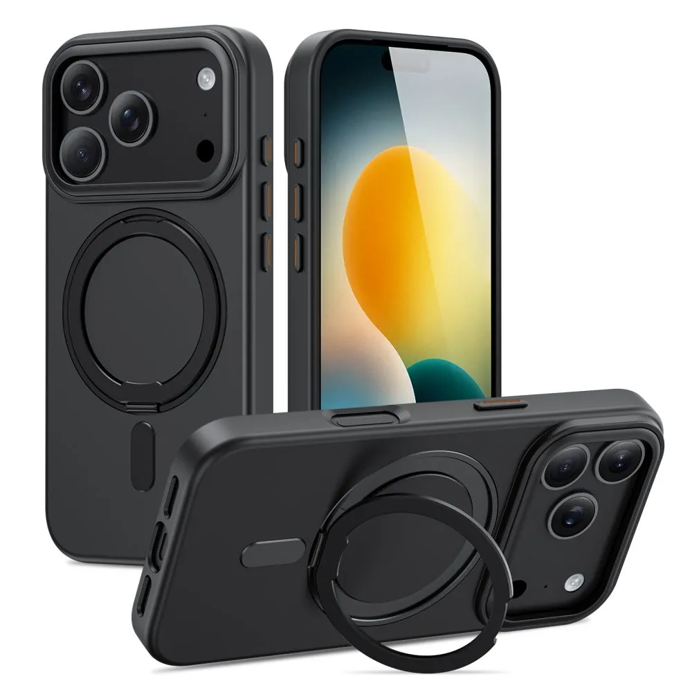 Apple iPhone 17 Pro Max suojakuori musta TECH-PROTECT MAGRING MAGSAFE