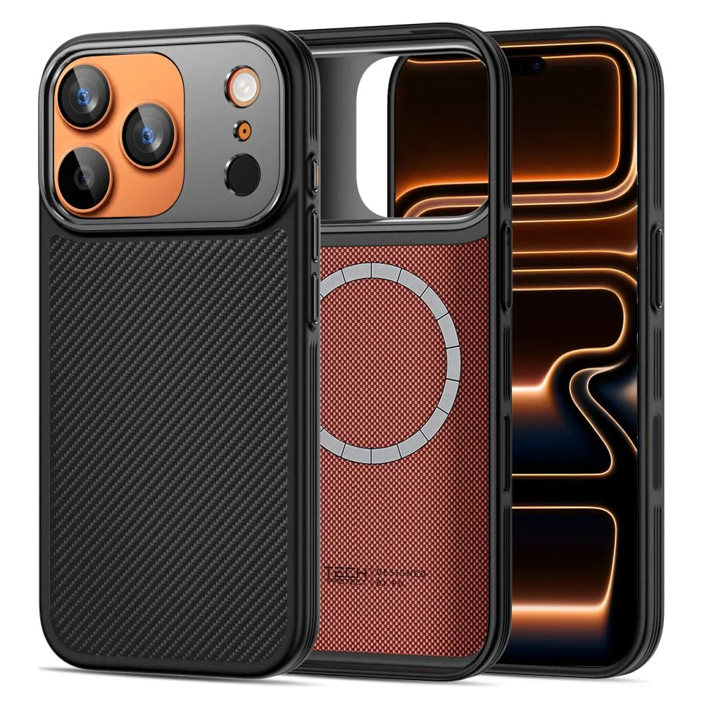 Apple iPhone 17 Pro Max skal svart TECH-PROTECT KEVLAR ARAMID CC MAGSAFE