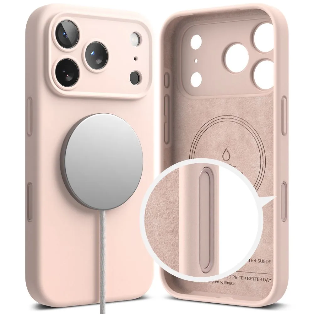 Apple iPhone 17 Pro Max suojakuori pinkki RINGKE SILICONE MAGNETIC MAGSAFE