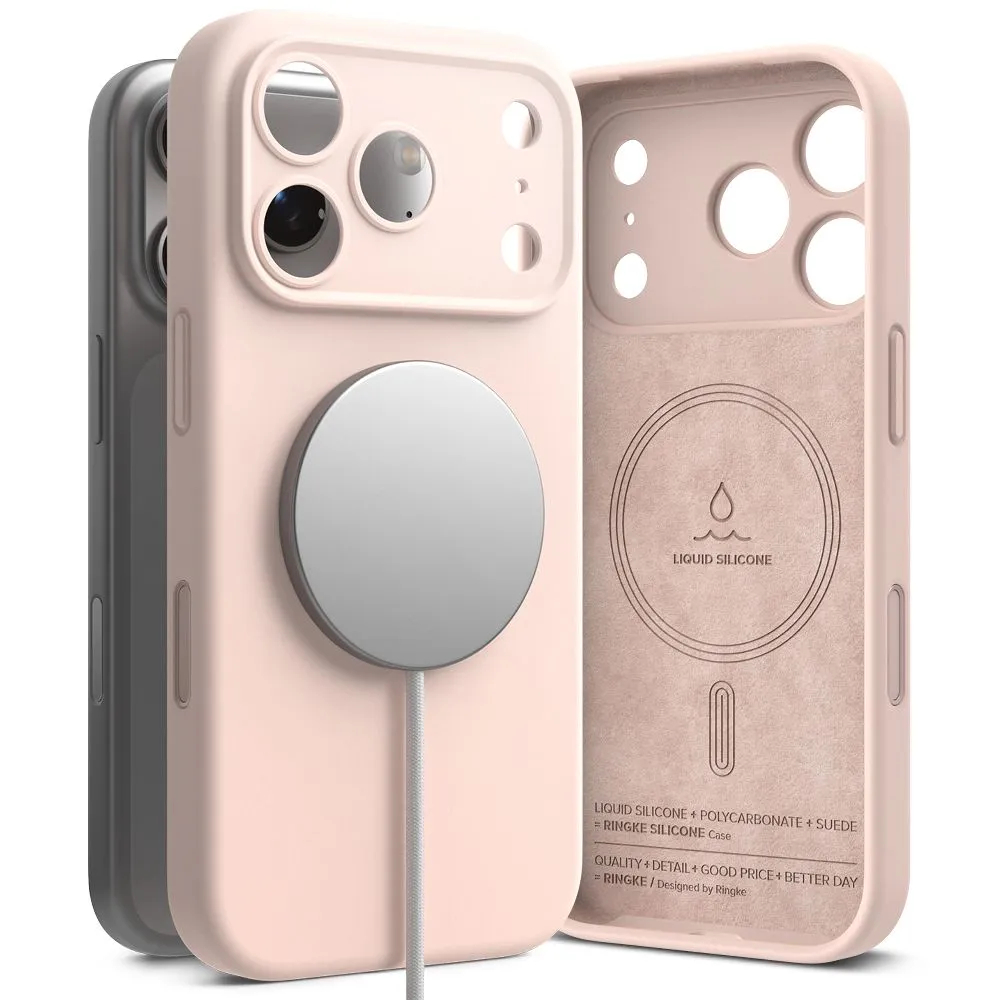 Apple iPhone 17 Pro Max suojakuori pinkki RINGKE SILICONE MAGNETIC MAGSAFE