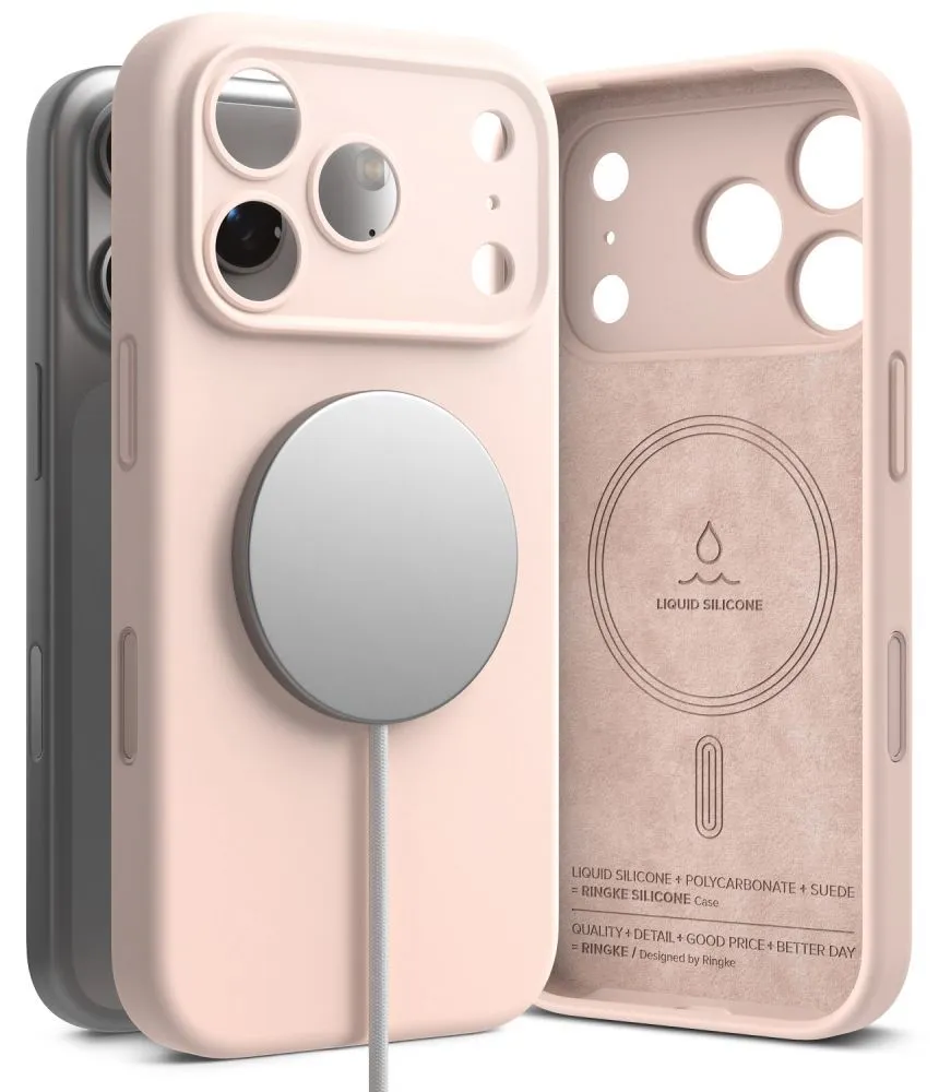 Apple iPhone 17 Pro Max skal rosa RINGKE SILICONE MAGNETIC MAGSAFE