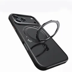 Apple iPhone 17 Pro Max suojakuori musta TECH-PROTECT MAGRING MAGSAFE