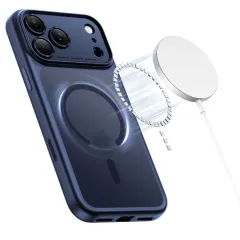 Apple iPhone 17 Pro Max suojakuori sininen TECH-PROTECT MAGPEAK MAGSAFE CC