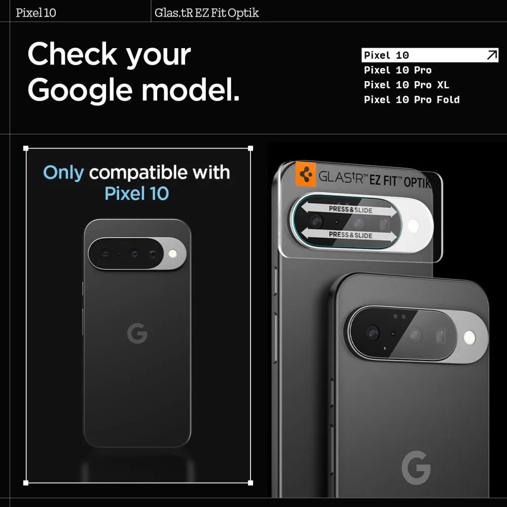 Google Pixel 10 panssarilasi  SPIGEN OPTIK GLAS.TR CAMERA PROTECTOR 2-PACK