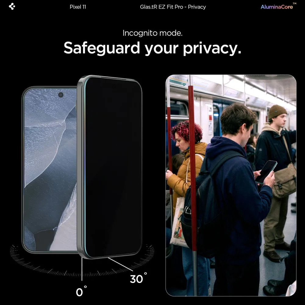 Google Pixel 10 Aizsargstikls  SPIGEN GLAS.TR EZ FIT PRO AC PRIVACY 2-PACK