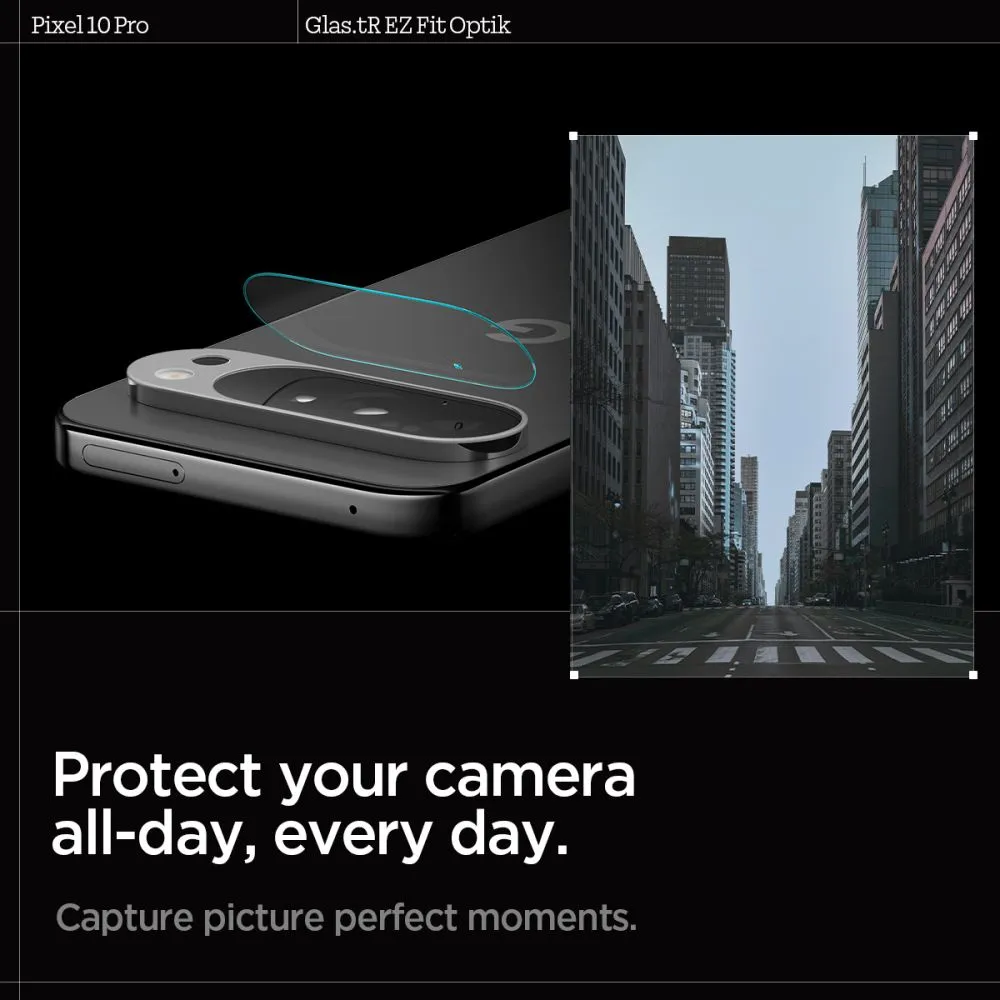Google Pixel 10 Pro skärmskydd  SPIGEN OPTIK GLAS.TR CAMERA PROTECTOR 2-PACK