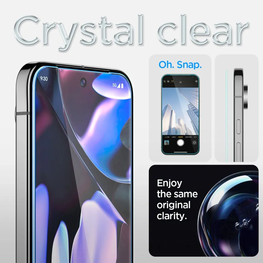 Google Pixel 10 Pro skärmskydd  SPIGEN GLAS.TR ”EZ FIT” 2-PACK