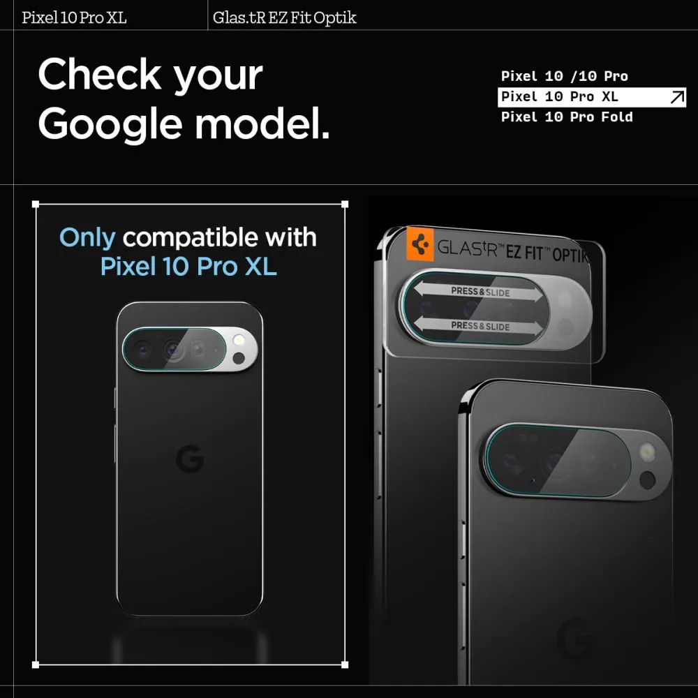 Google Pixel 10 Pro XL Tempered glass  SPIGEN OPTIK GLAS.TR CAMERA PROTECTOR 2-PACK