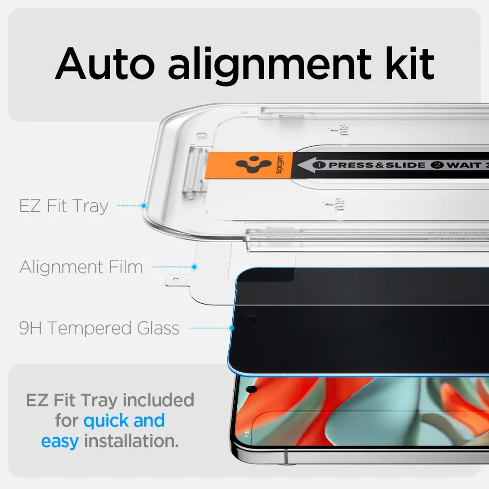 Google Pixel 10 Pro XL Aizsargstikls  SPIGEN GLAS.TR ”EZ FIT” PRIVACY 2-PACK