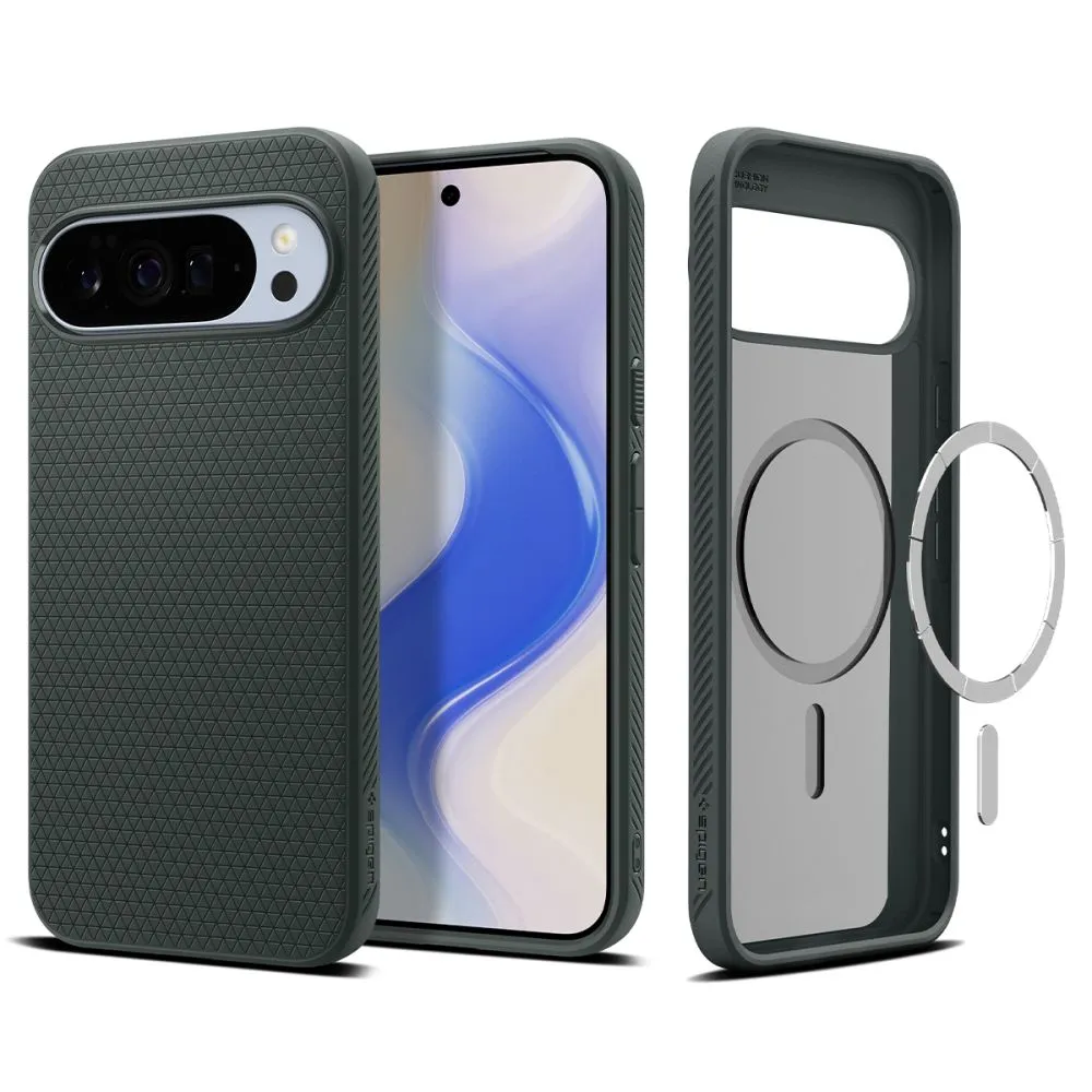 Google Pixel 10 Pro XL vāciņš zaļš SPIGEN LIQUID AIR MAG MAGSAFE